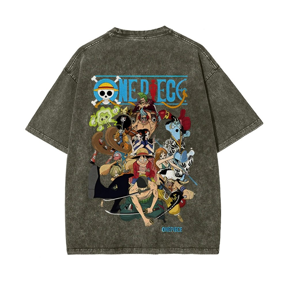 OP-Luffy Vintage Oversized T-Shirt