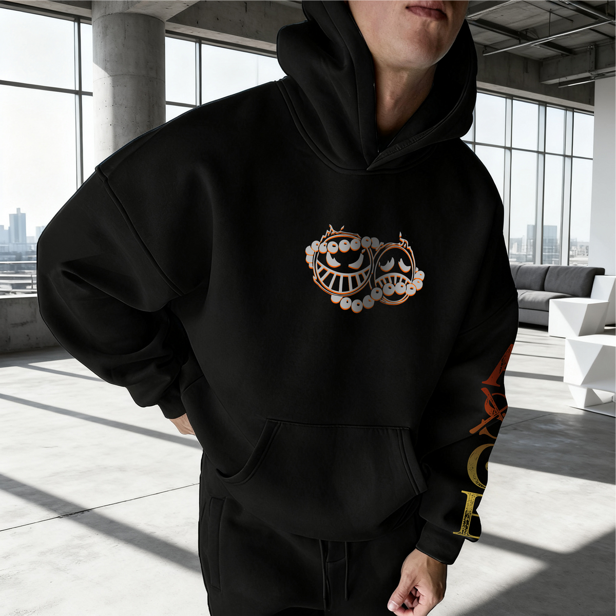 OP-Unisex Anime Inspired Vintage Plush Hoodie
