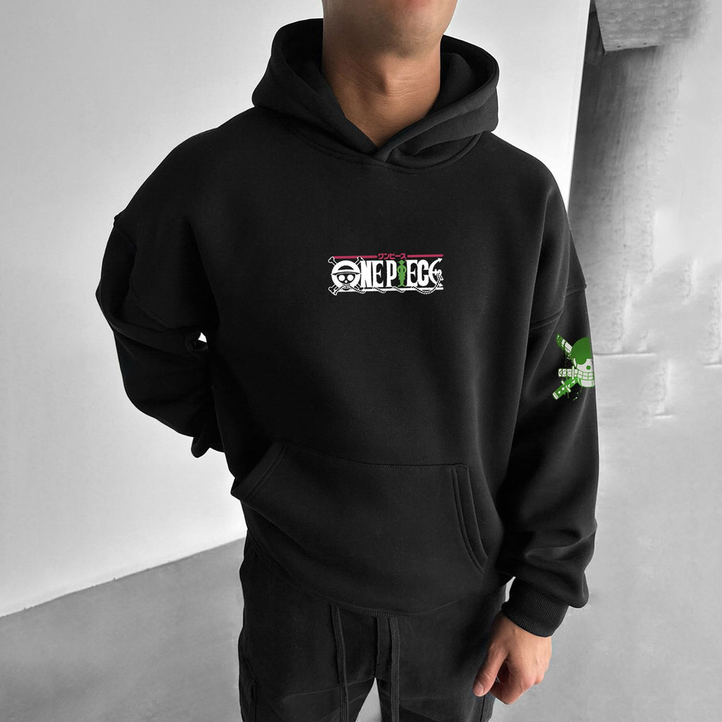 OP-Stylish Anime Print Design Hoodie