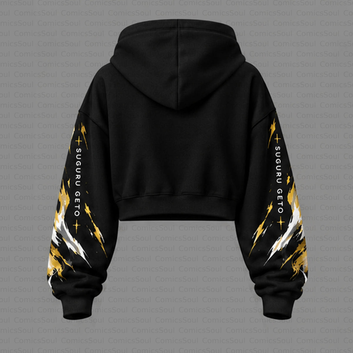 Jujutsu Kaisen Cropped Long Sleeve Hoodie & High Waist Jogger Pants Two Piece