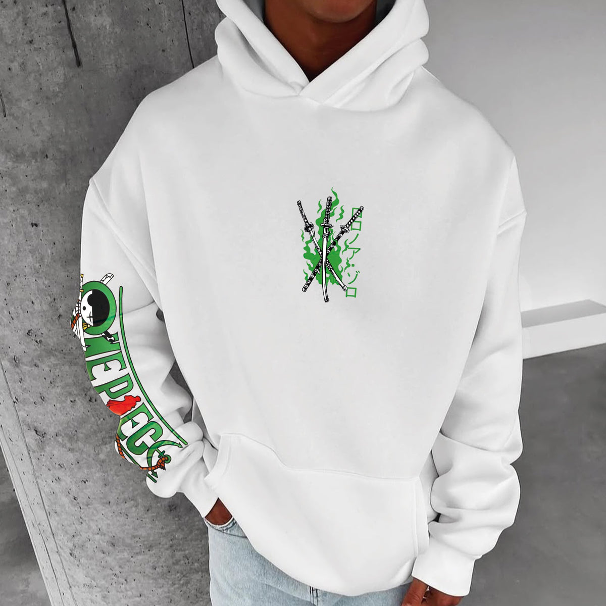 0P-Unisex Anime Graphic Streetwear Vintage Plush Hoodie