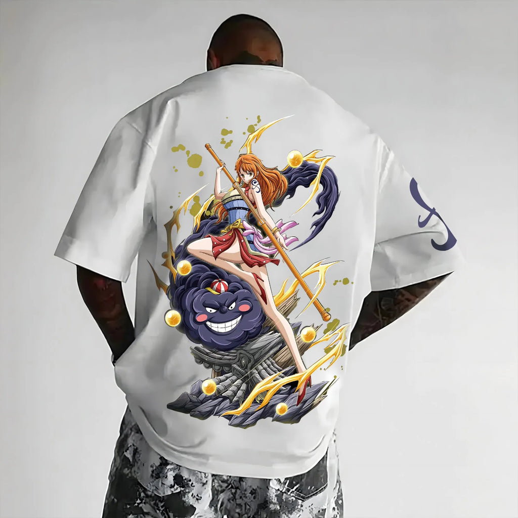 0P-Unisex Anime Inspired Vintage T-Shirt
