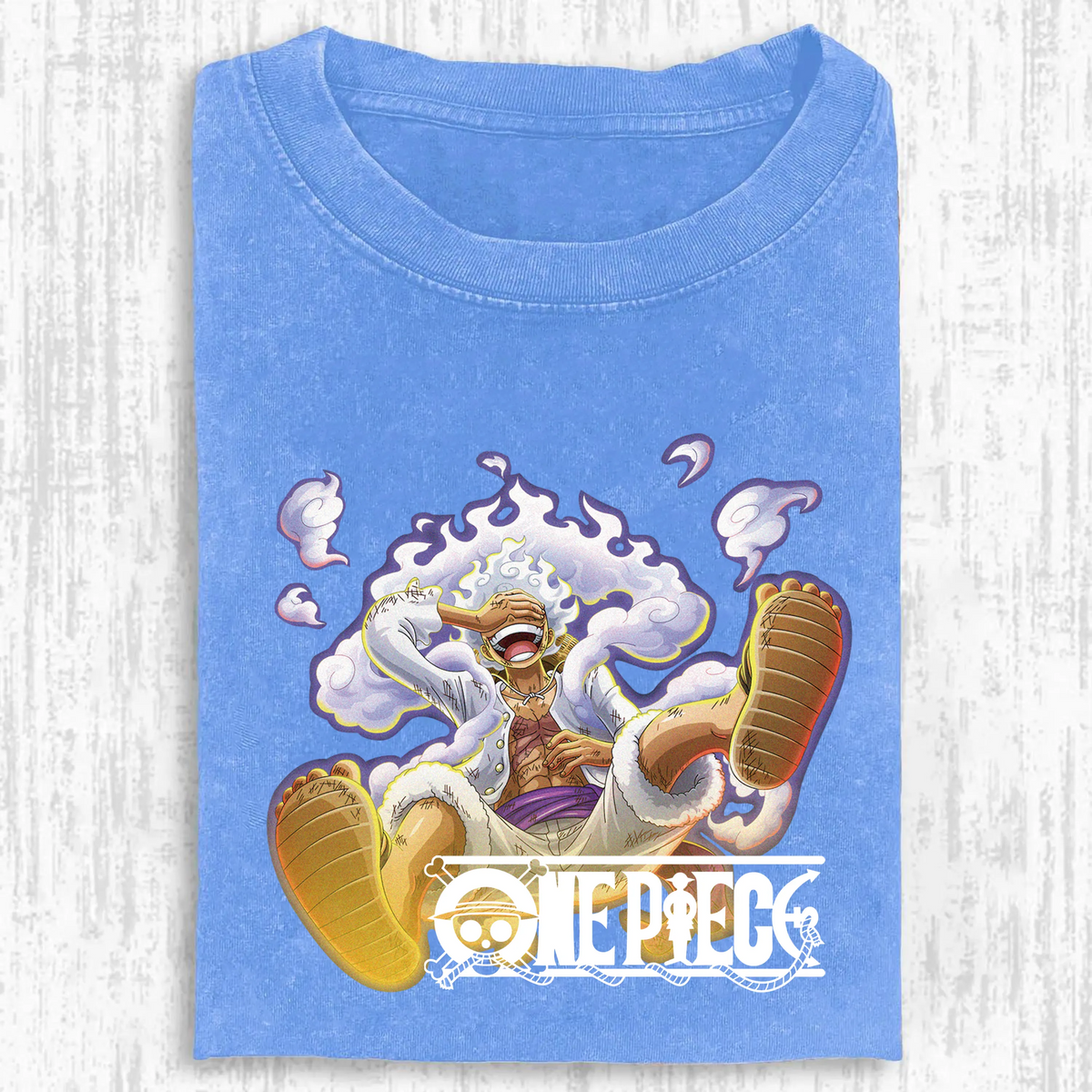OP-Unisex Anime Inspired Vintage Washed T-Shirt