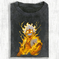 OP-Unisex Anime Inspired Vintage Washed T-Shirt