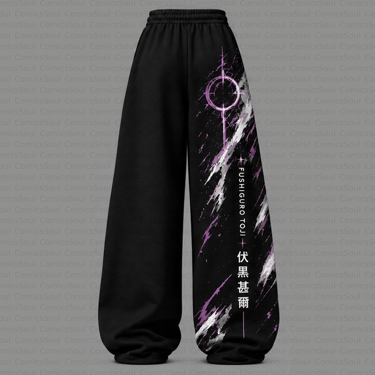 Jujutsu Kaisen Cropped Long Sleeve Hoodie & High Waist Jogger Pants Two Piece