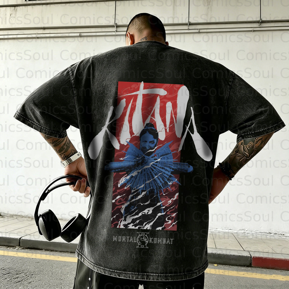 Unisex Anime Inspired Vintage Washed T-Shirt