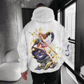 0P-Unisex Anime Graphic Streetwear Vintage Plush Hoodie