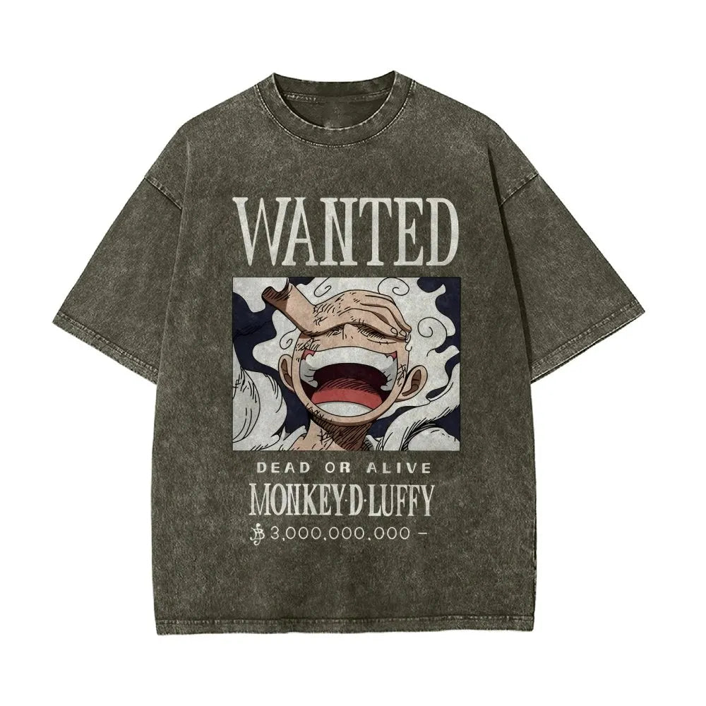 OP-Luffy Vintage Oversized T-Shirt