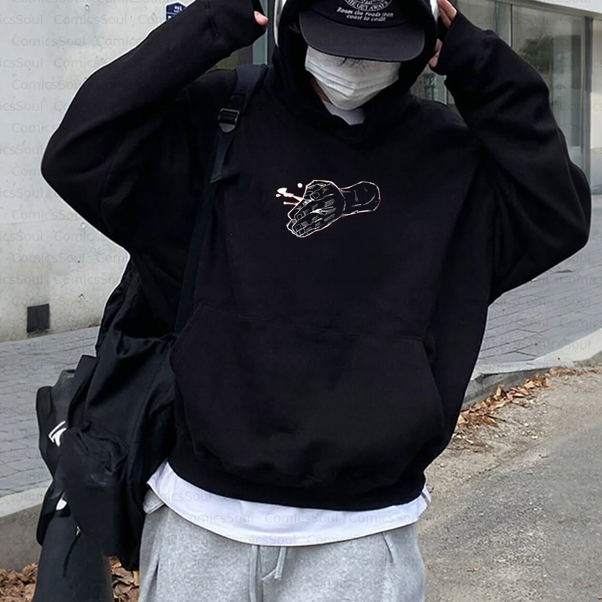 Unisex Anime Inspired Vintage Plush Hoodie