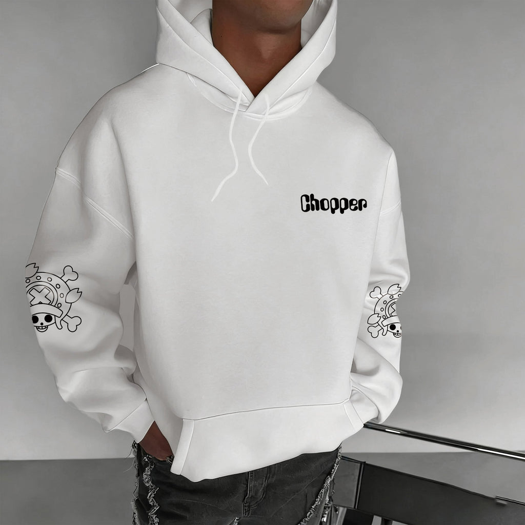 0P-Unisex Anime Graphic Streetwear Vintage Plush Hoodie