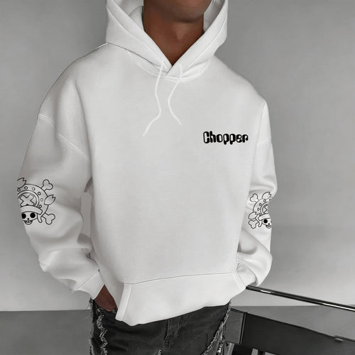 0P-Unisex Anime Graphic Streetwear Vintage Plush Hoodie