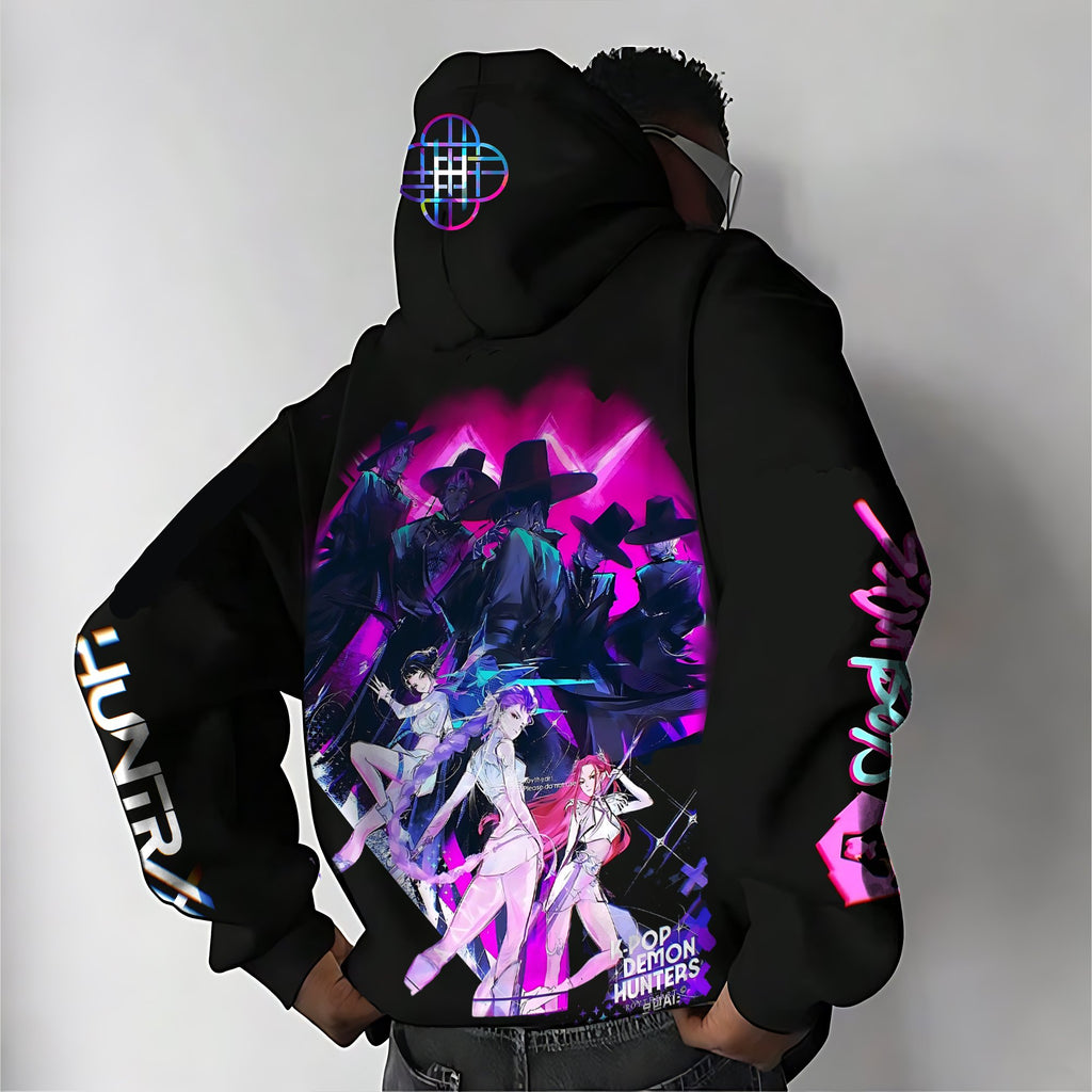 Plus Velvet Unisex Anime Graphic Streetwear Vintage Hoodie