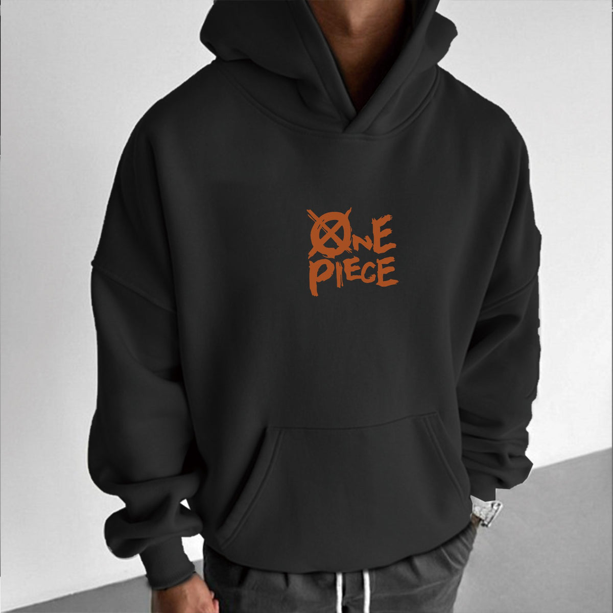 0P-Unisex Anime Graphic Streetwear Vintage Plush Hoodie