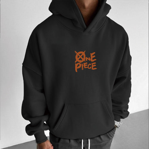 0P-Unisex Anime Graphic Streetwear Vintage Plush Hoodie
