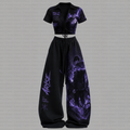 Solo Leveling Drawstring Short Sleeve Top & Long Pants Two-Piece Set