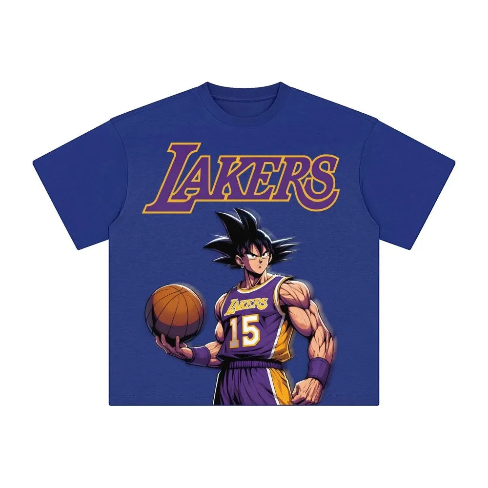 OP-Unisex Vintage Tee丨 Lakers X Dragon Ball Tee