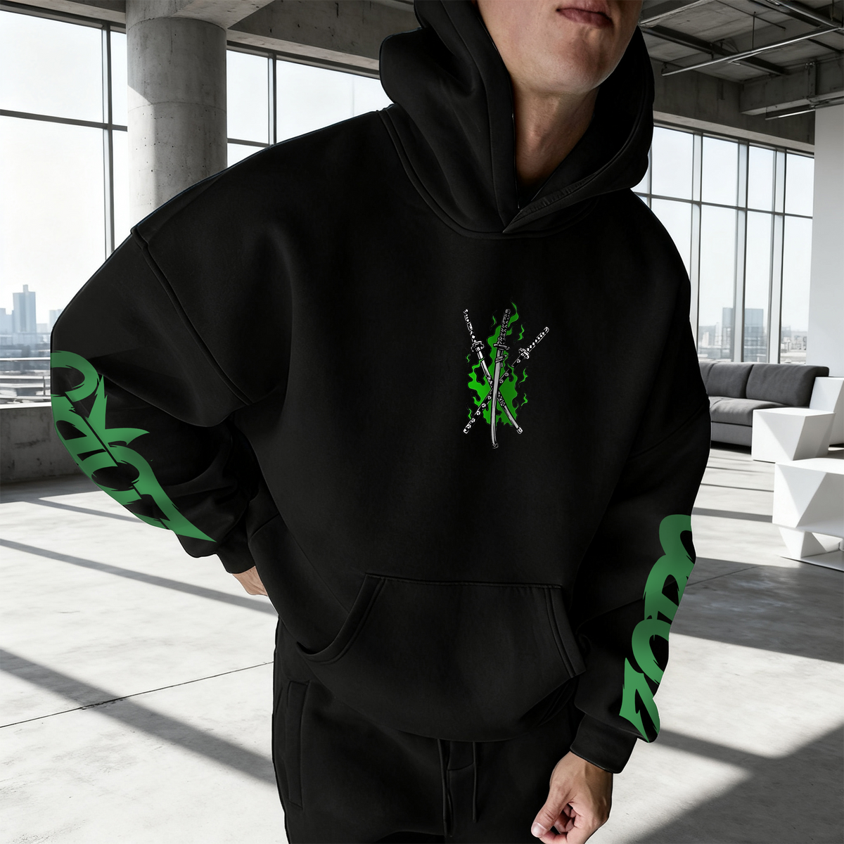 OP-Unisex Anime Inspired Vintage Plush Hoodie