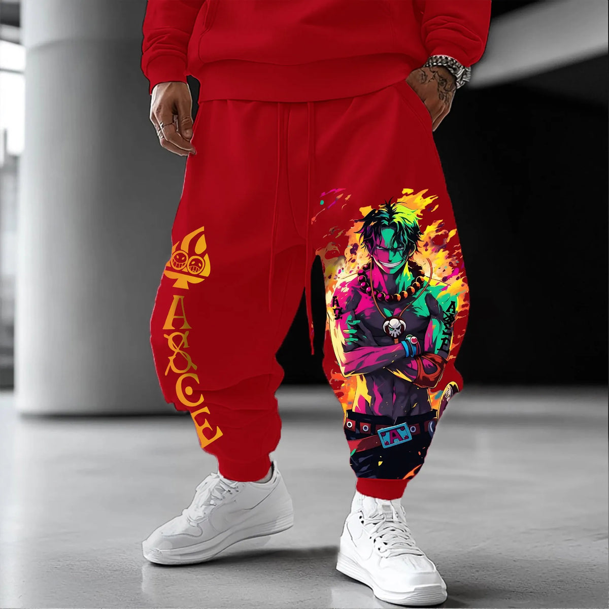 0P-Unisex Anime Inspired Vintage Pants