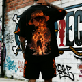Unisex Anime Inspired Vintage T-shirt& Shorts 2 Pieces Set