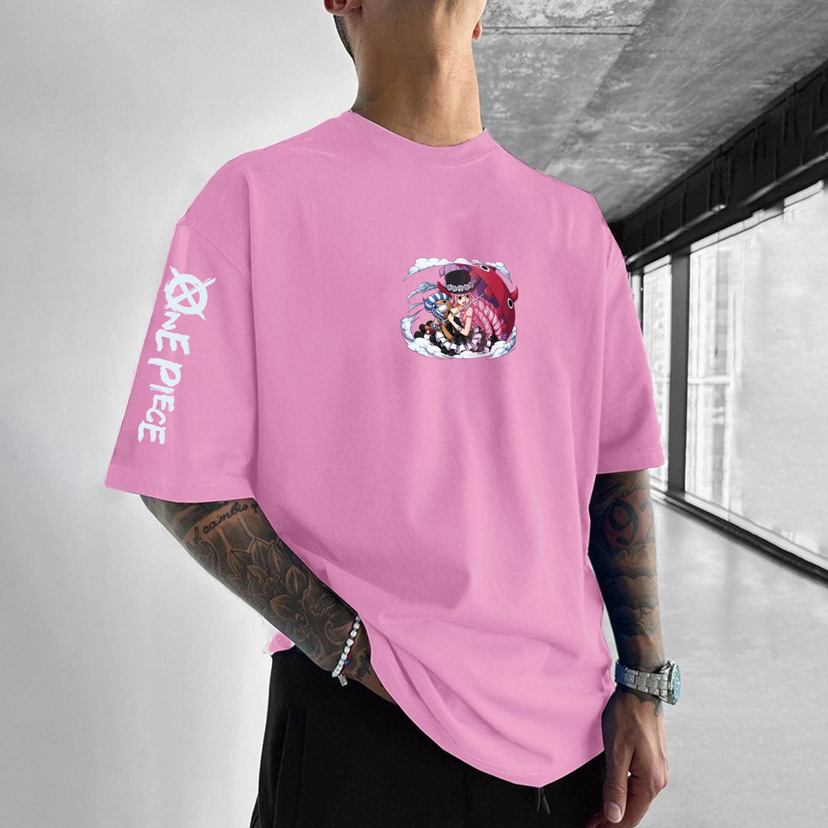 0P-Unisex Anime Inspired Vintage T-Shirt
