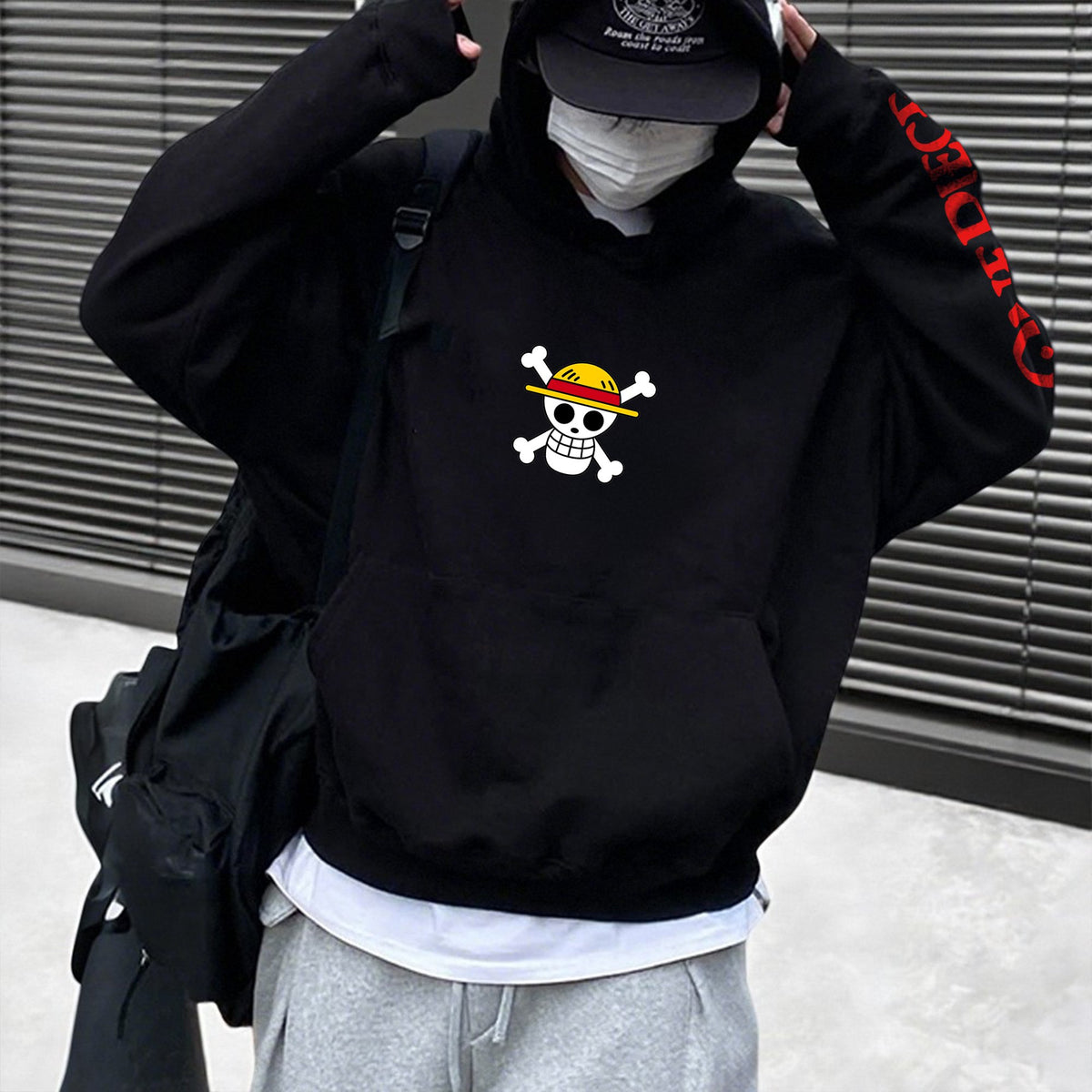 OP-Unisex Anime Inspired Vintage Plush Hoodie